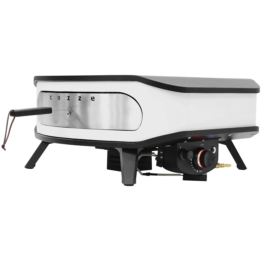 Bild von Cozze 17" Gas-Pizzaofen, rotierender Pizzastein, Thermometer und LED-Licht