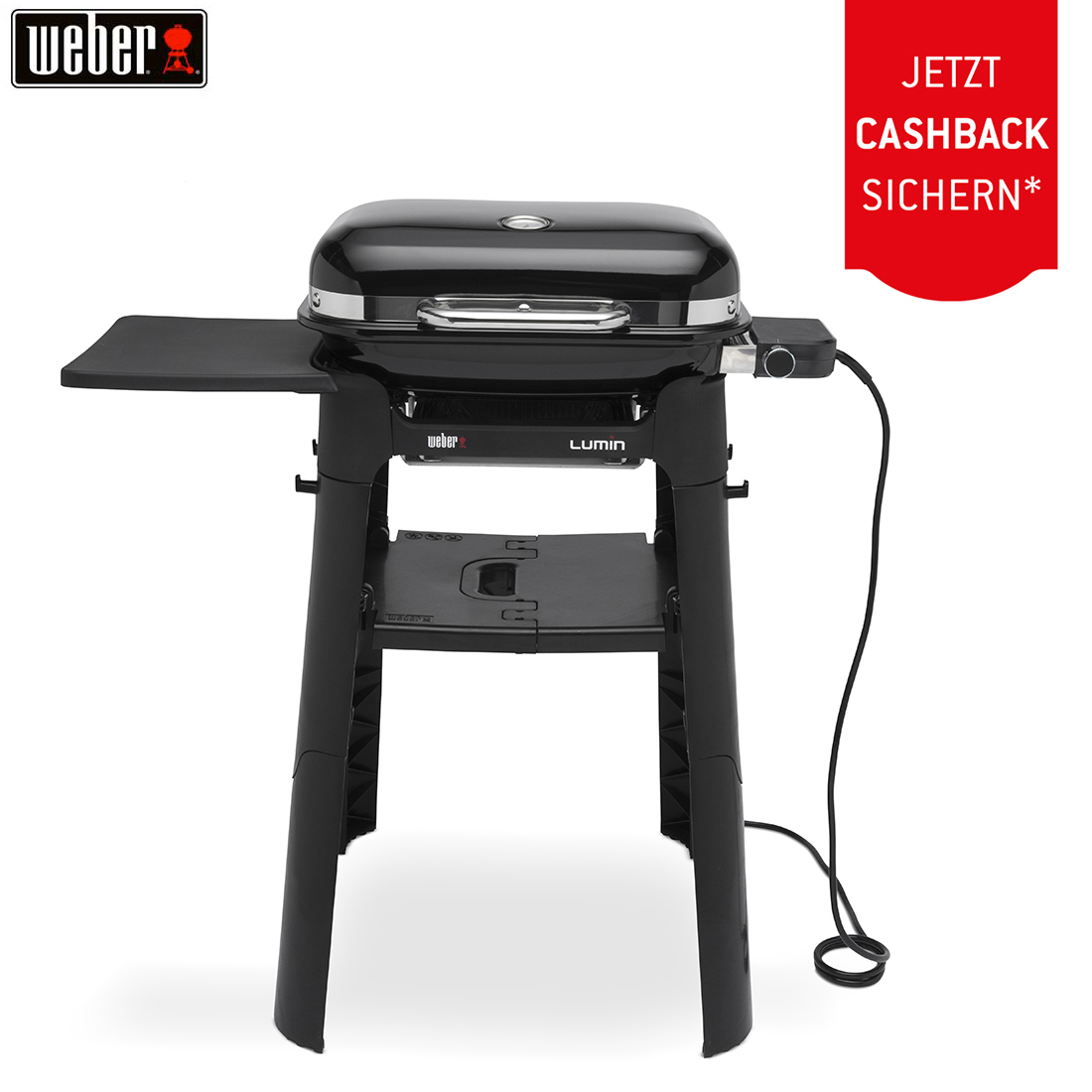 Weber Lumin Compact mit Stand Black Elektrogrill (91010894) + 50.– Cashback