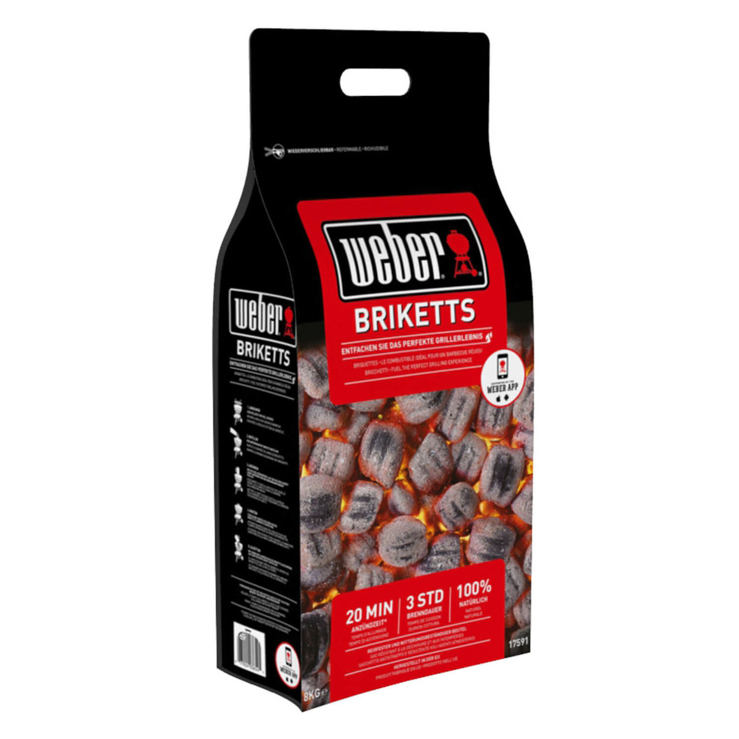 Bild von Weber Holzkohle Briketts 8 Kg