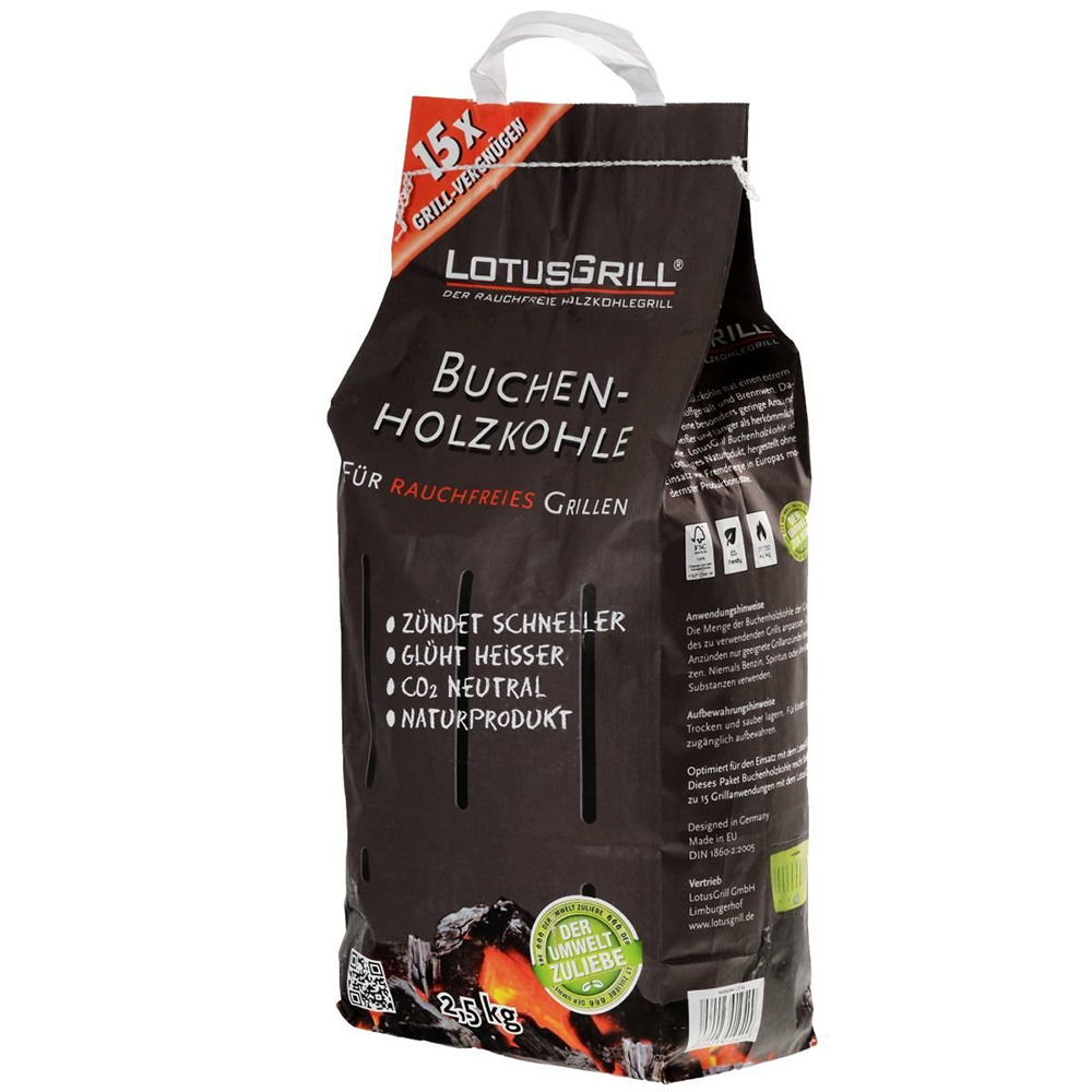 Bild von LotusGrill Holzkohle Buche 2.5 kg