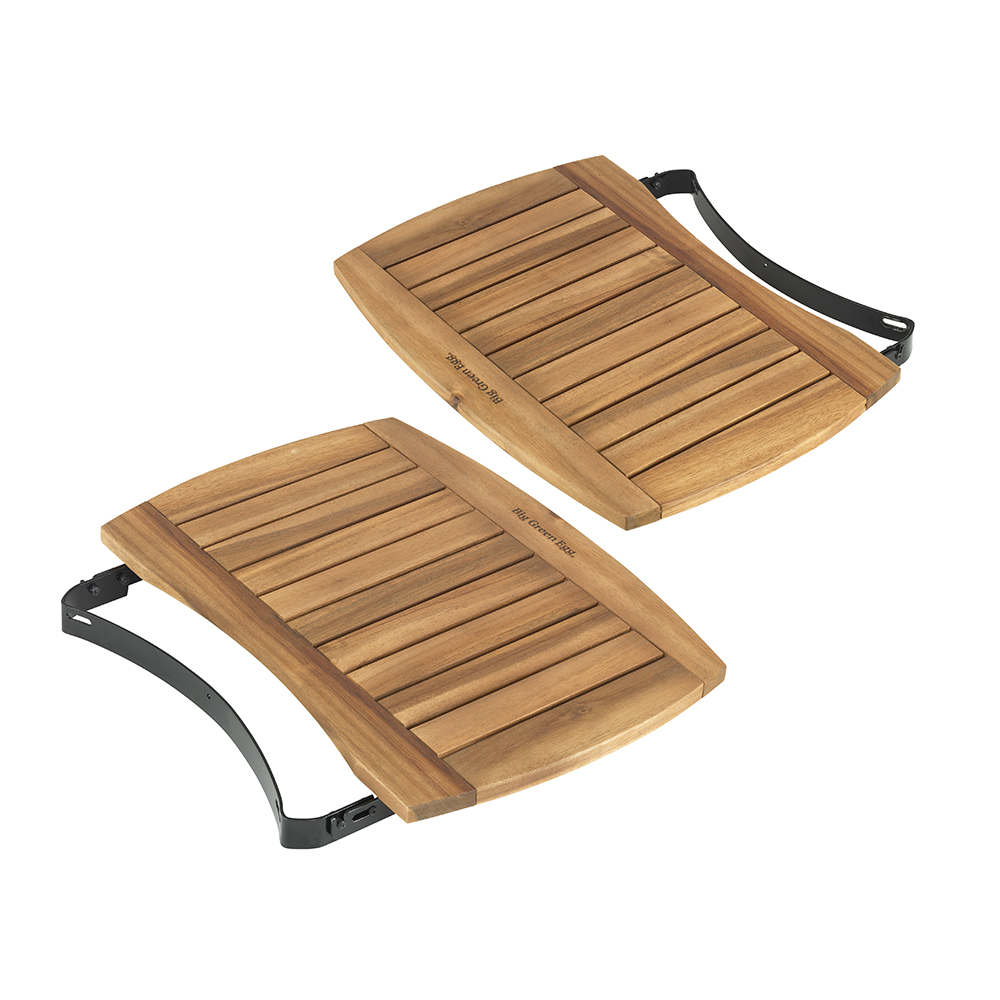 Bild von Big Green Egg Akazienholz-Seitentische für Medium Egg (klappbar)